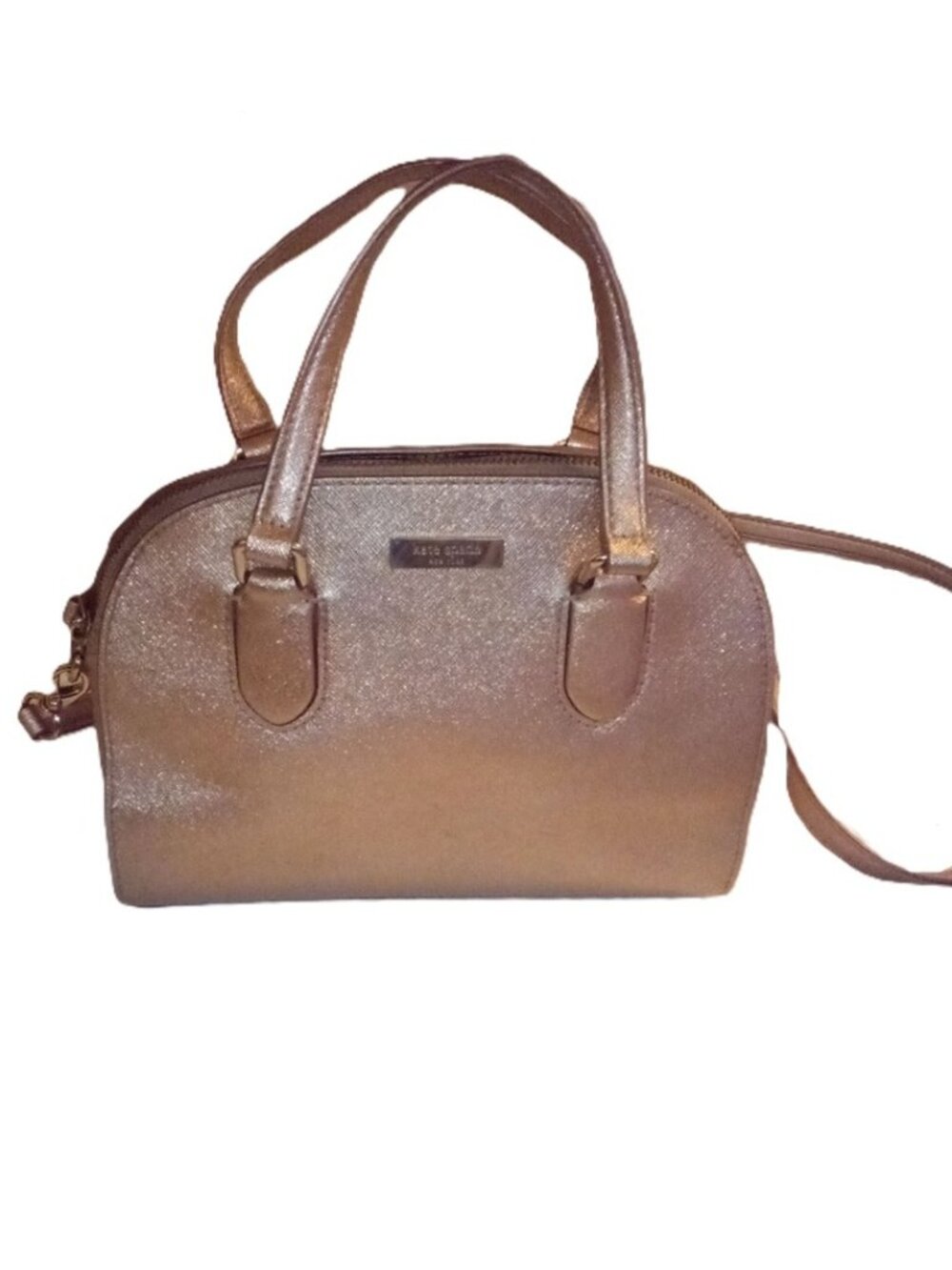EUC Kate Spade Small Rose Gold  Domed Satchel